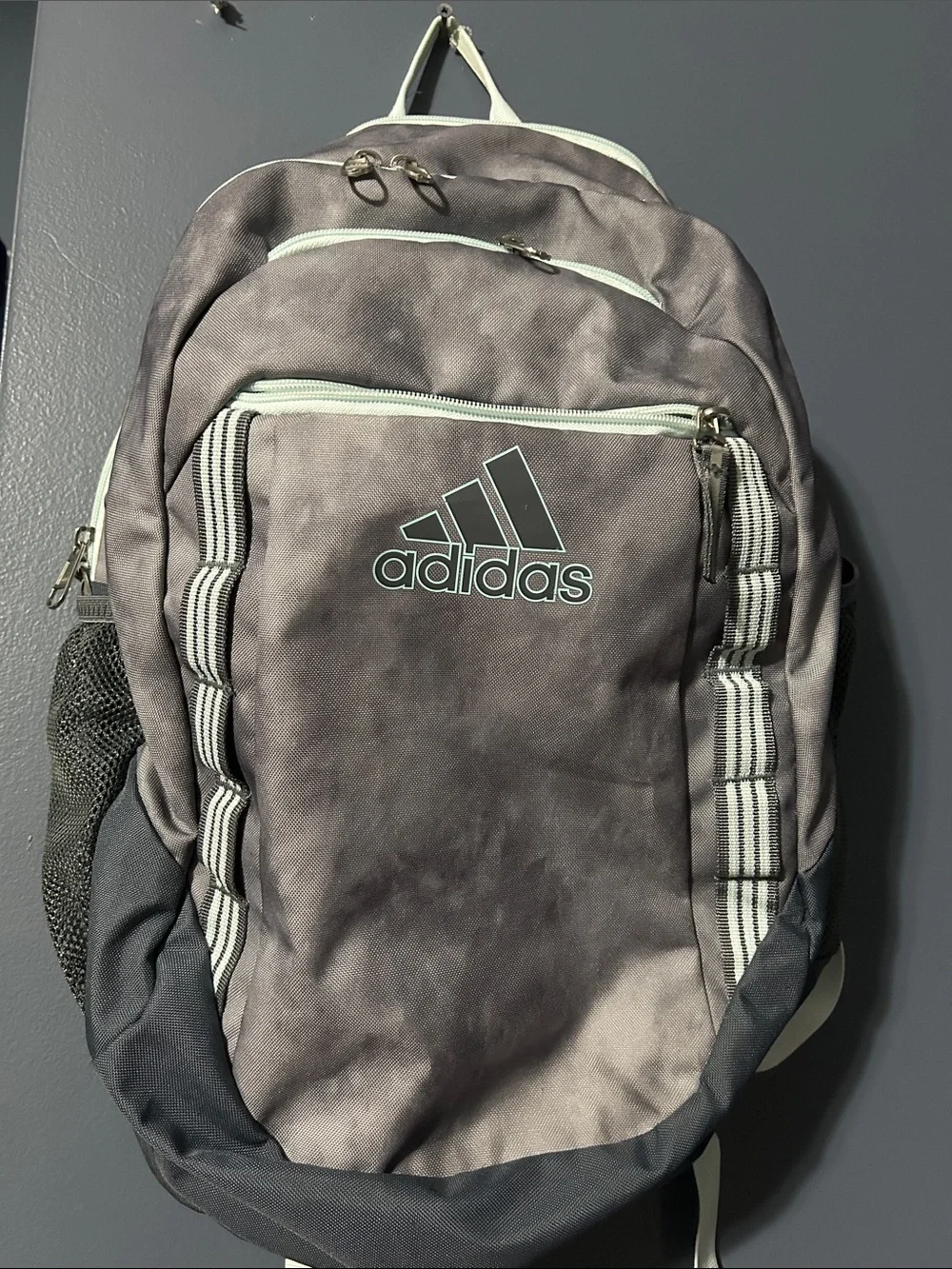 adidas Gray Backpack with Mint Trim